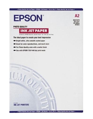 â€¢ Epson Photo Quality Ink Jet Paper â€¢ Fotopapier â€¢ A2 (420 x 594 mm) â€¢ 105 g/m2 â€¢ 30 Blatt