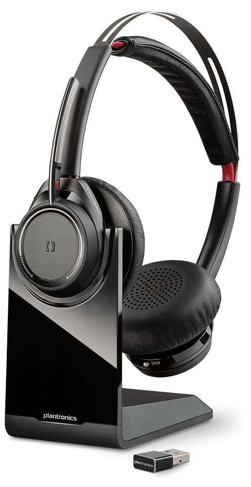 Poly Voyager Focus UC B825-M Auricolare wireless a padiglione ufficio bluetooth nero