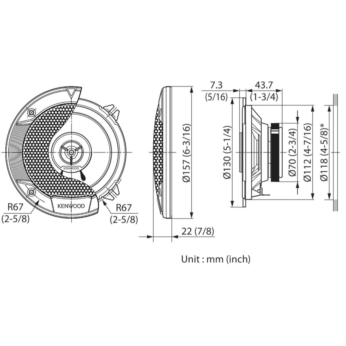 Altoparlanti per Auto Kenwood KFC-S1366 2 Pezzi (2 UnitÃƒÂ )