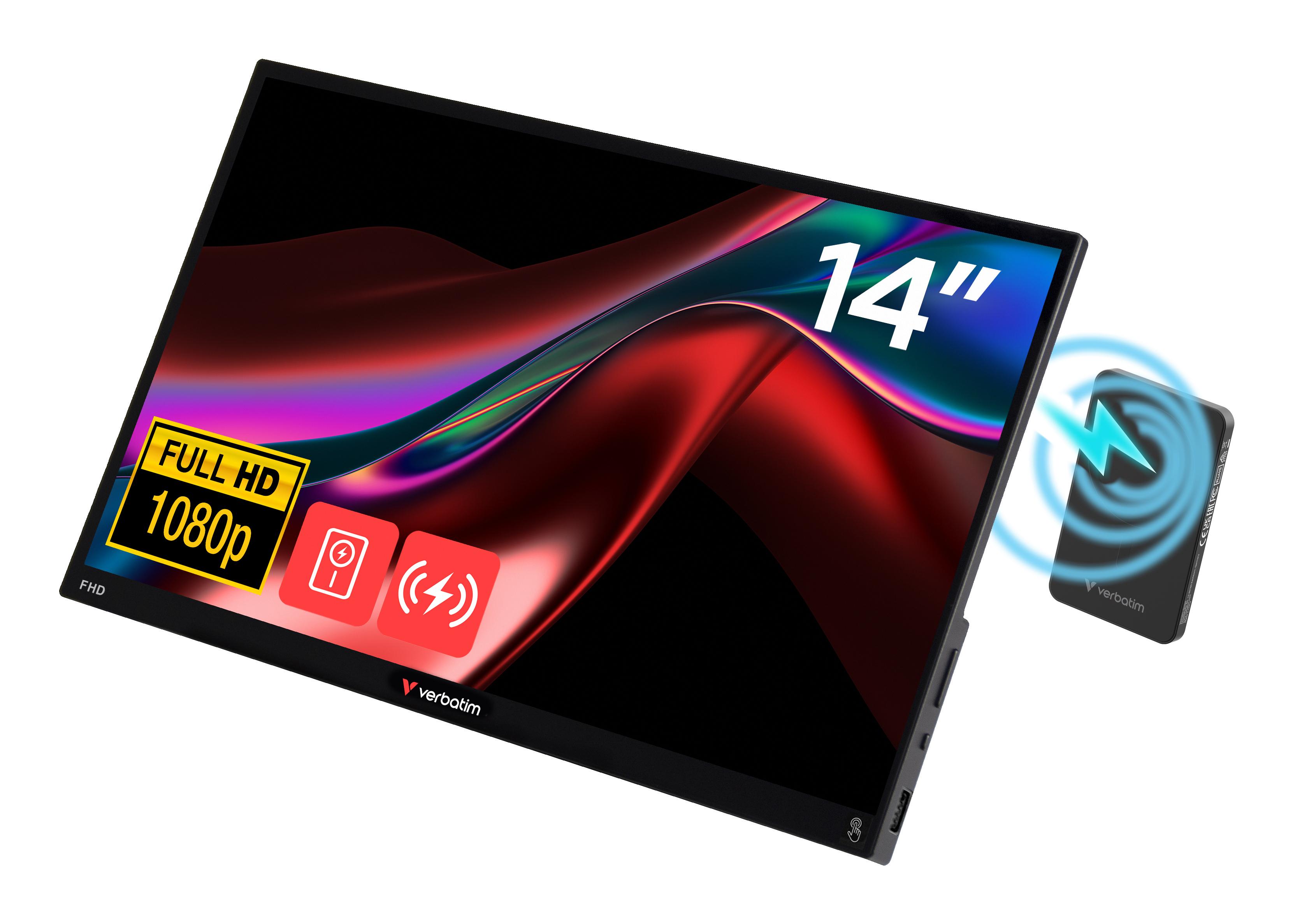 Verbatim 32088 TV e monitor portatile Nero 35,6 cm (14") LED 1920 x 1080 Pixel