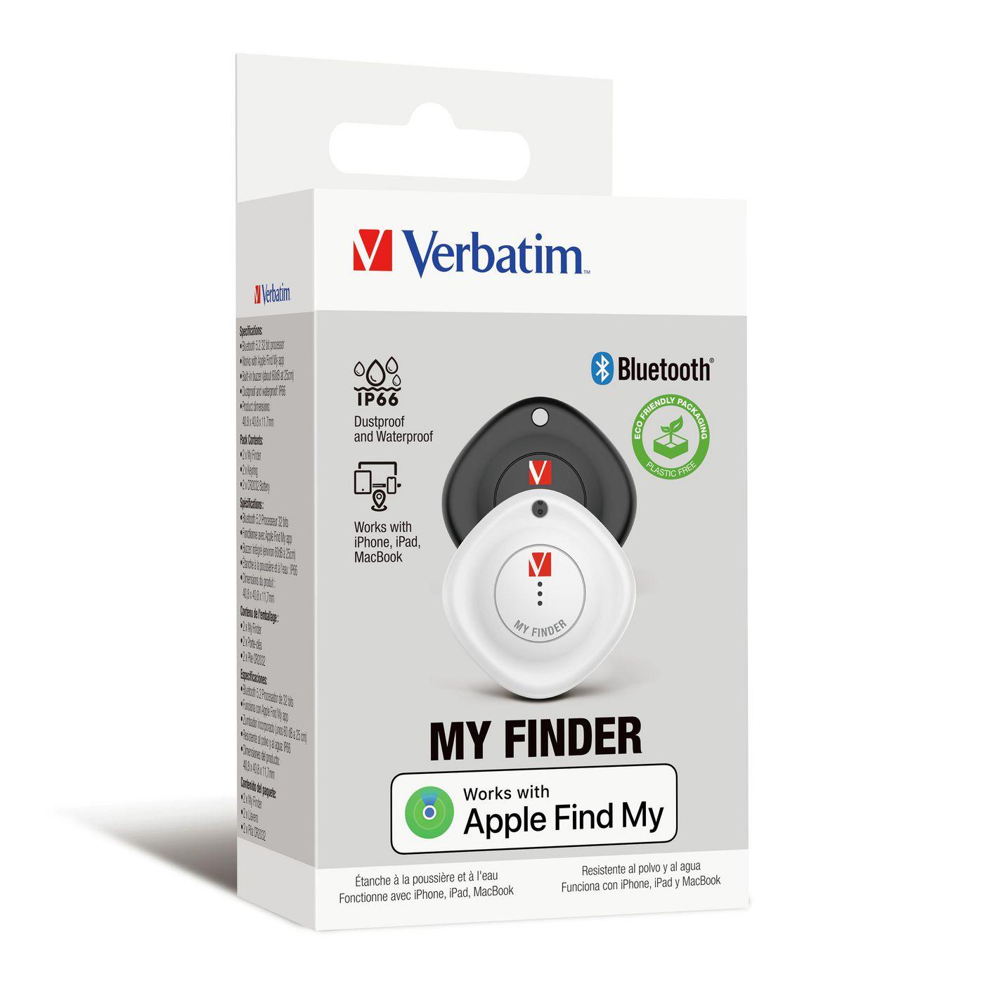 Verbatim My Finder Personale Cercatore Nero Bianco (VERBATIM MYF-02 MY FINDER BLUETOOTH 2 PACK)