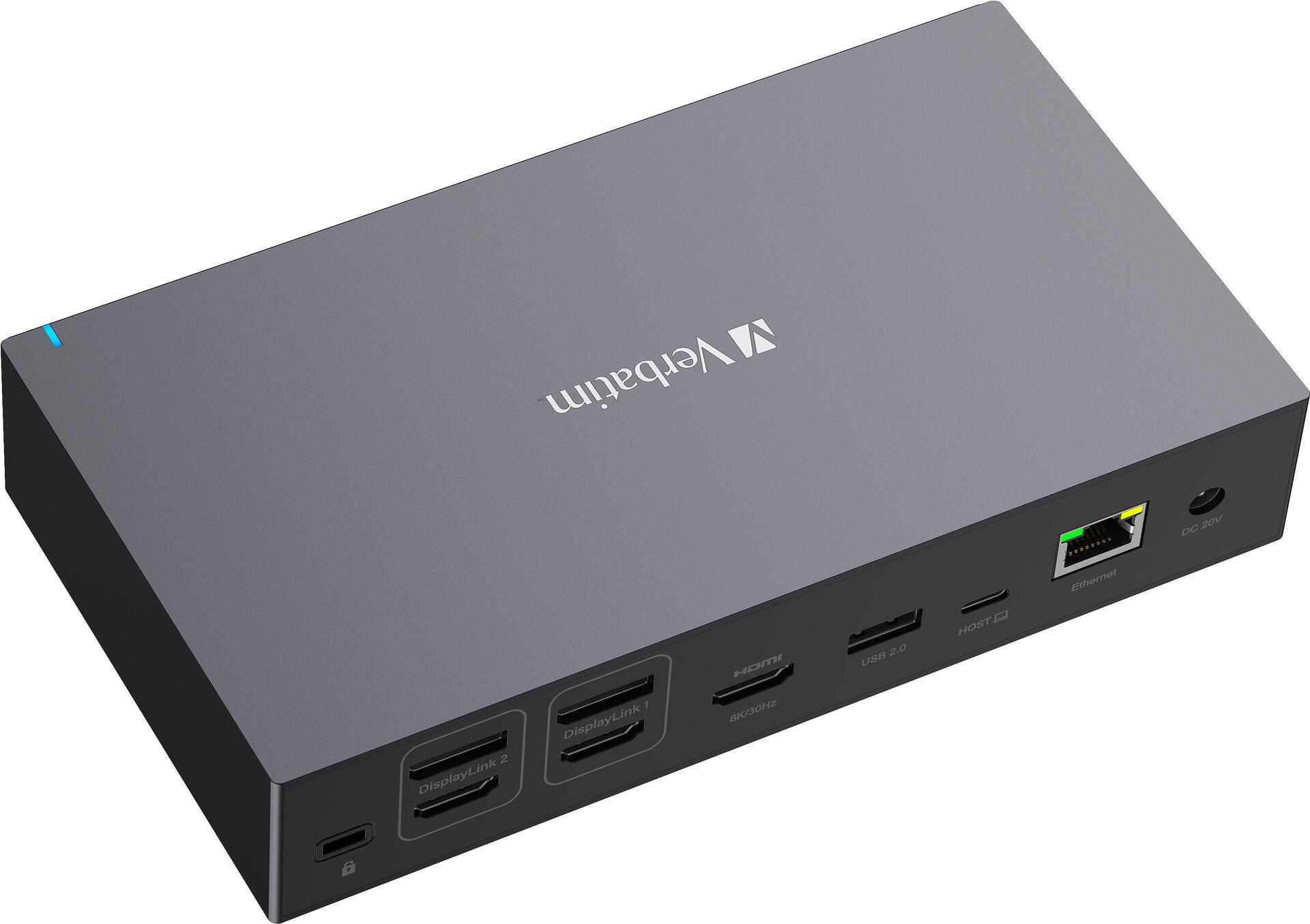 Verbatim CDS-17 Cablato USB 3.2 Gen 1 [3.1 Gen 1] Type-C Nero, Grigio (VERBATIM USB-C PRO DOCKING STATION 17 PORT CDS-17)