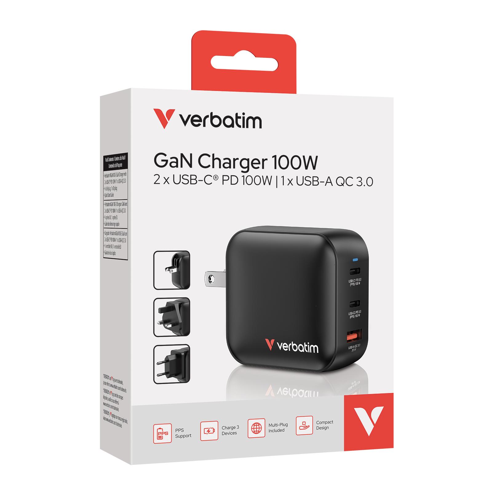 Verbatim GaN Charger 100W...