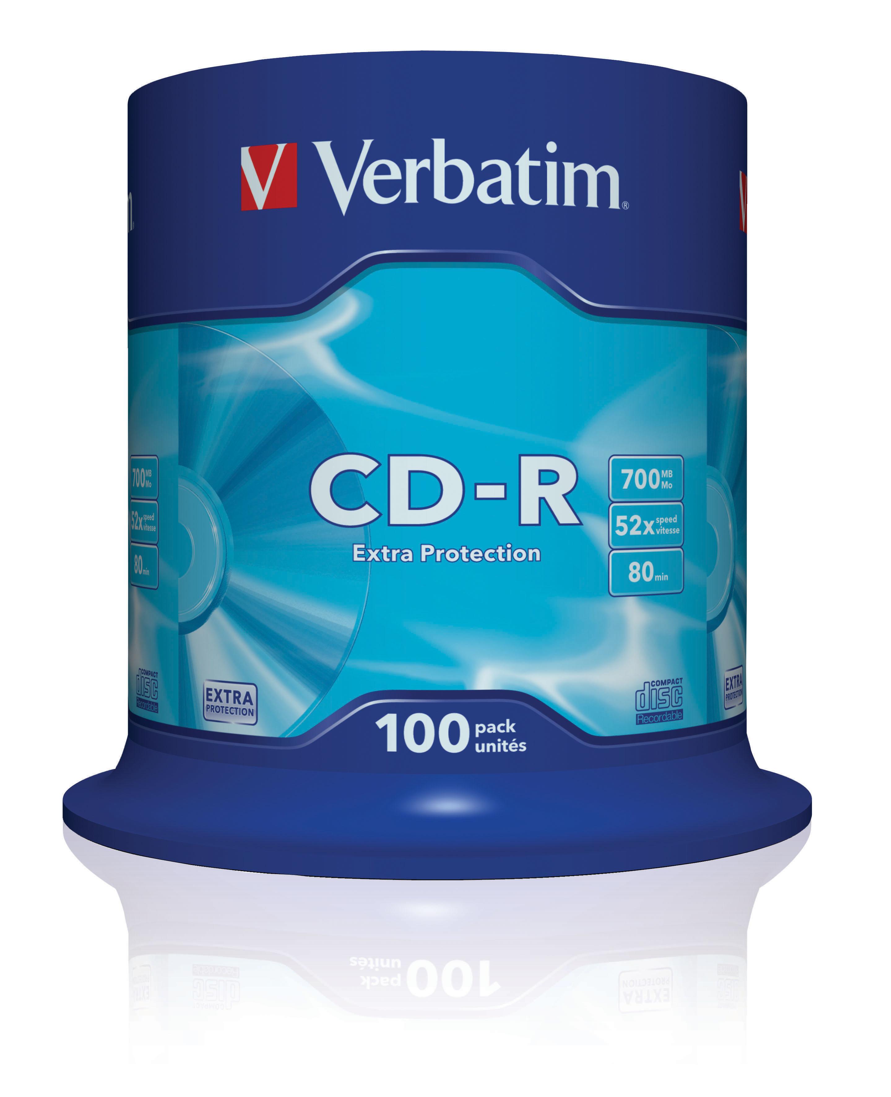 VERBATIM CD-R 700MB 52X SP100