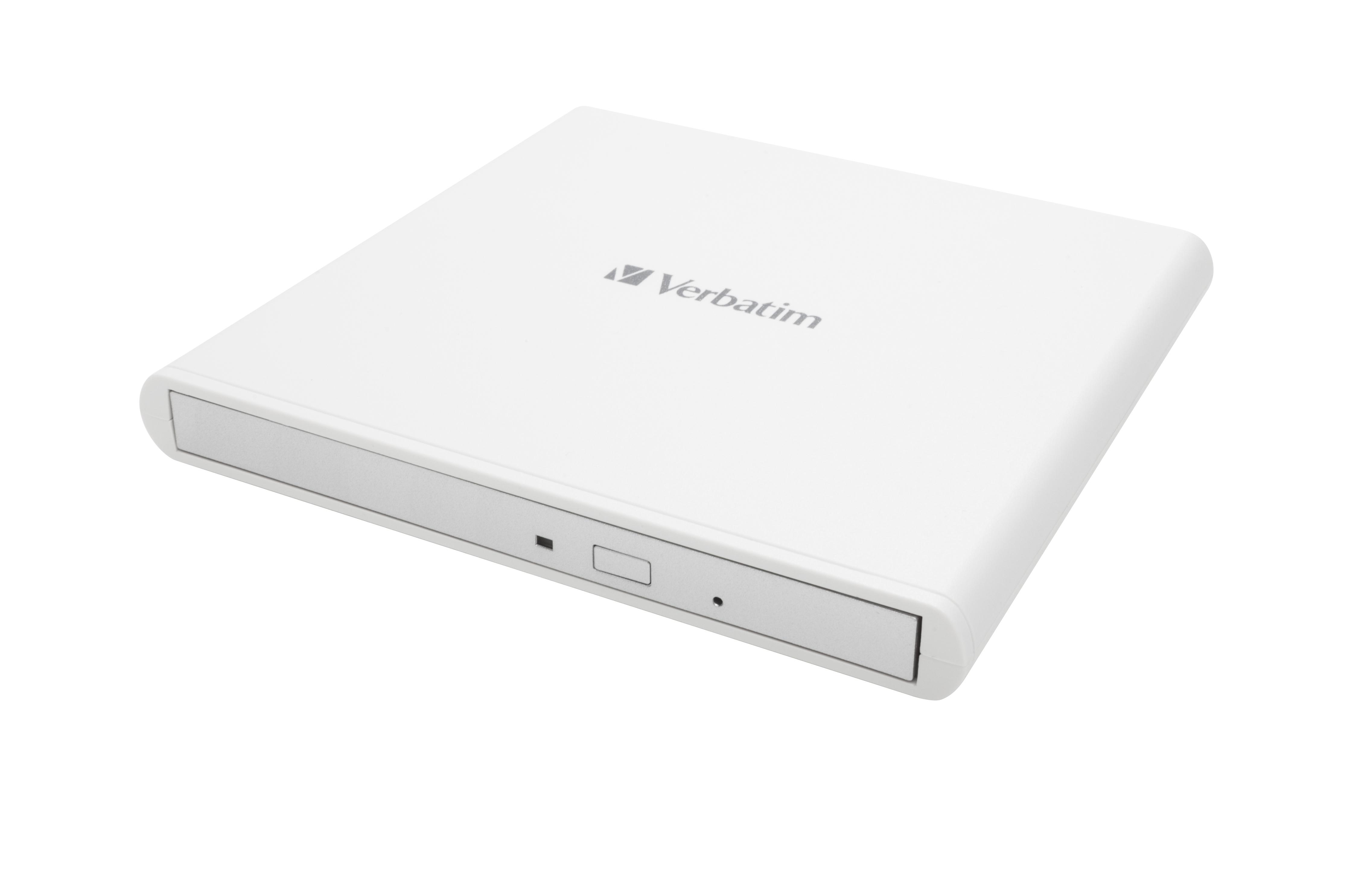 Verbatim 43894 lettore di disco ottico DVD Super Multi DL Bianco (Verbatim External Slimline USB 2.0 DVD Writer White)