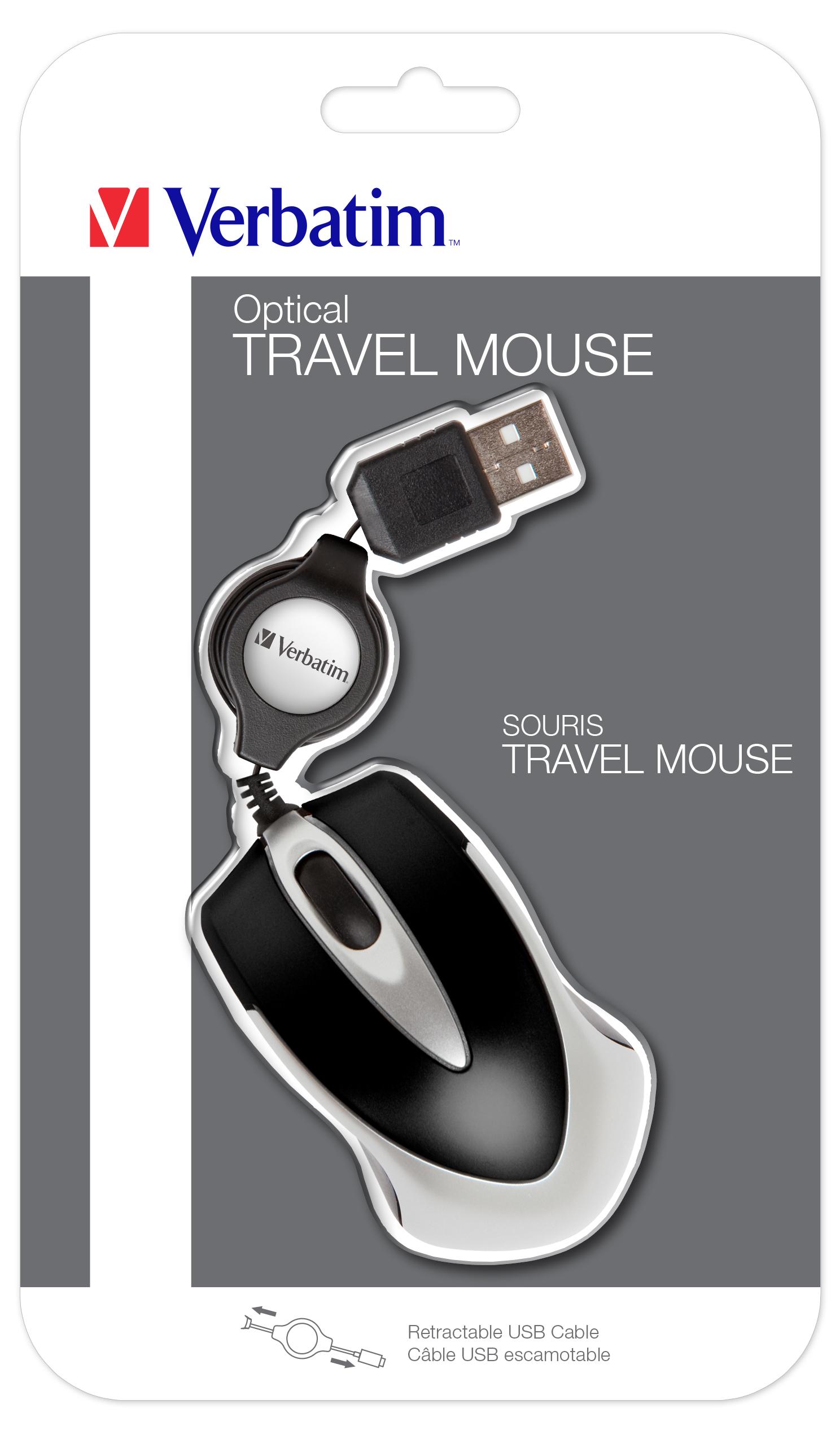 VERBATIM Mini Optical Travel Mouse BLACK