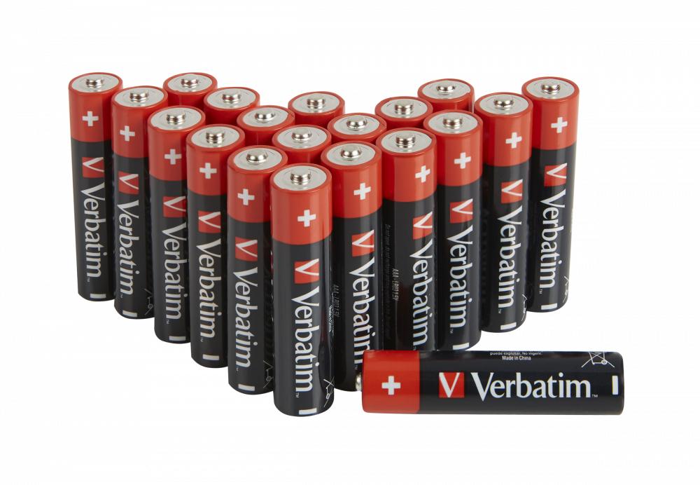 Verbatim 49876 batteria per uso domestico Batteria monouso Mini Stilo AAA (VERBATIM BATTERY AAA 20 PACK HANGCARD)