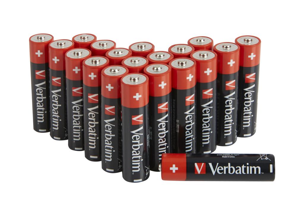 Verbatim 49877 batteria per uso domestico Batteria monouso Stilo AA (ALKALINE BATTERY AA 20 PACK - HANGCARD)