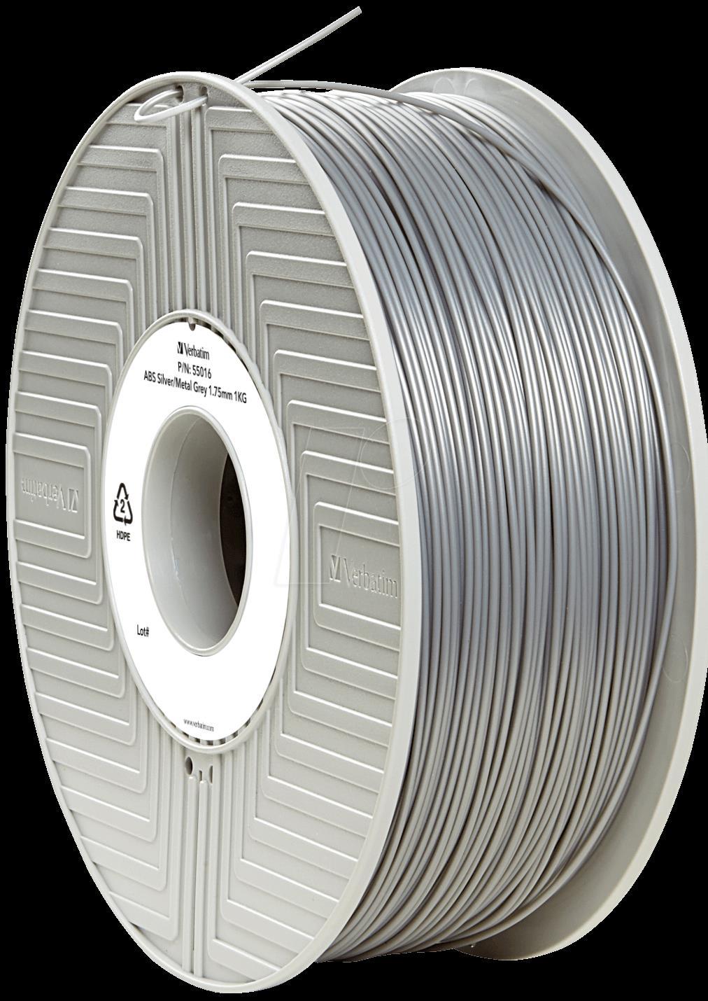 Verbatim 55032 materiale di stampa 3D ABS Argento 1 kg (VERBATIM ABS FILAMENT 1.75mm 1KG ALUMINIUM GREY)