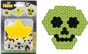 Perle da stiro Hama Midi "Grusel/Glow in the Dark", nel Diametro Blister in sala da stiro Midi: 5,0 mm - 1 pezzo (00004180)