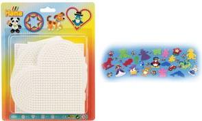 Piatti di penna Hama "Circolo, cuore, Viereck, Sechseck" per perle da stiro Midi, 1 X Circle (221), cuore (233), - 1 pezzo (000