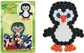 Perle da stiro Hama Maxi "Penguin", nel diametro di blister in sala da stiro maxi: 10,0 mm, compresa la piastra a perno - 1 pez