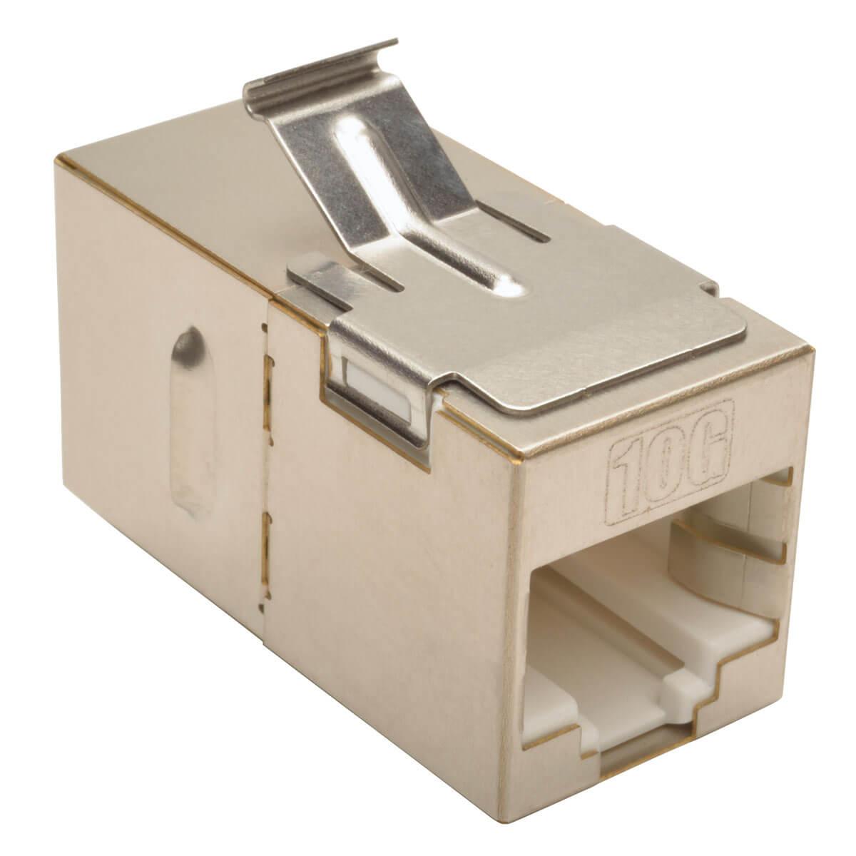 Tripp Lite N235-001-SH-6A cavo di collegamento RJ45 FEMALE Metallico Argento (Tripp Lite Cat6a Straight Through Modular Shielde