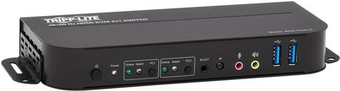Tripp Lite B005-HUA2-K switch per keyboard-video-mouse [kvm] Nero (Tripp Lite HDMI KVM, 2-Port 4K 60Hz 4:4:4, HDR, HDCP 2.2 Sup