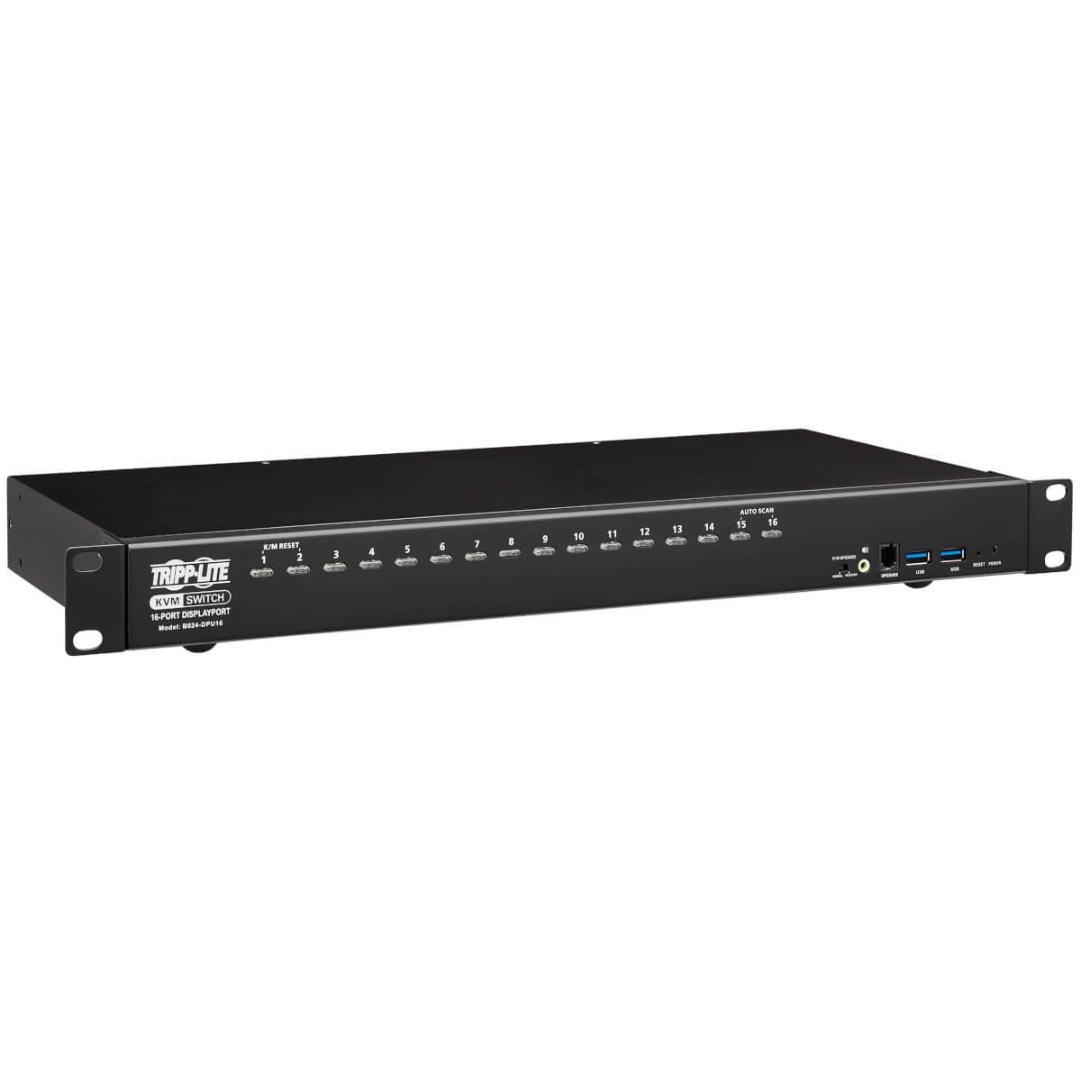 Tripp Lite B024-DPU16 switch per keyboard-video-mouse (kvm) Montaggio rack Nero