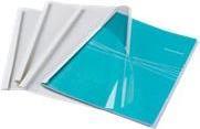 Fellowes 5391401 cartellina A4 Plastica Trasparente Bianco 100 pezzoi (Fellowes 5391401 Gloss 10mm Thermal Cover)