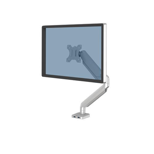 Fellowes Platinum Series 8056401 supporto da tavolo per Tv a schermo piatto 81,3 cm [32] Argento Scrivania (PLATINUM SILVER SIN
