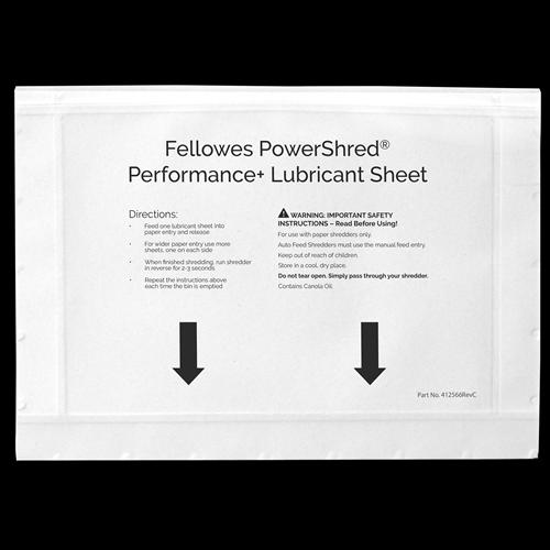 Fellowes 4025601 accessorio per tritadocumenti 10 pz Fogli lubrificanti (Fellowes Powershred Oil Sheets Pack 10 - 4025601)