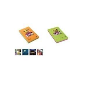 Note 3M Post-It Super Sticky Note aggiuntive ultra adesive, 102x152 mm foderato, 45 fogli, colori ultra, -3 pezzi (46453ssa)