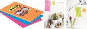 Post-itÃ‚Â® foglietti adesivi Super Sticky 101x152mm 3x90 fogli. ordinati per colore