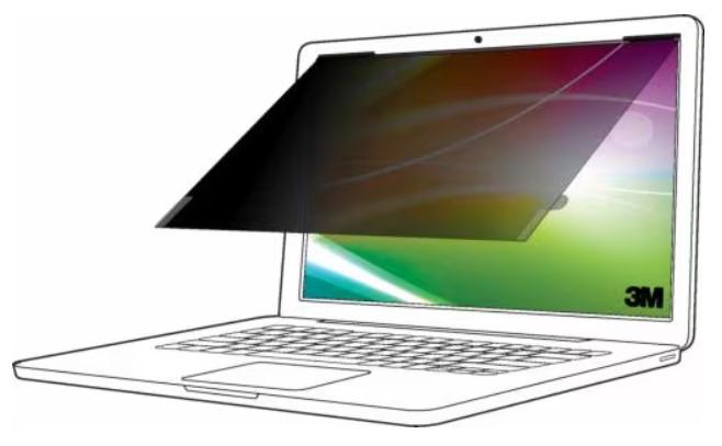 3M BP145W1B schermo anti-riflesso 36,8 cm (14.5") Computer portatile Filtro per la privacy senza bordi per display