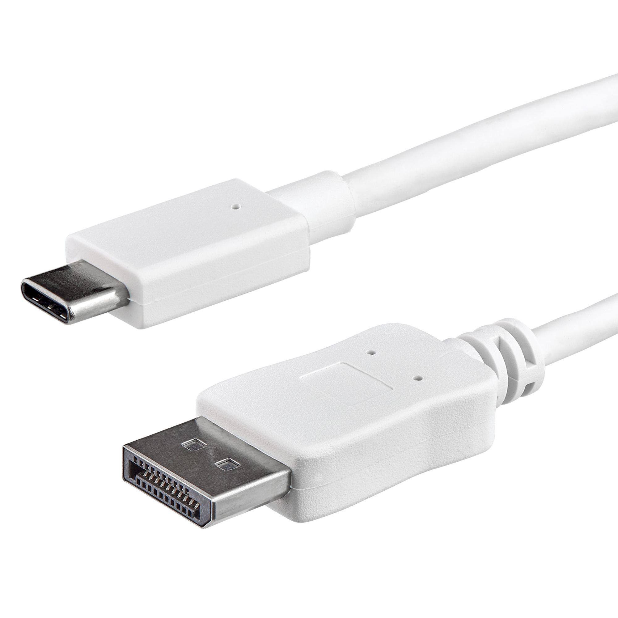 StarTech.com Cavo USB-C a DisplayPort da 1m - 4K 60Hz - Bianco (1M USB C TO DISPLAYPORT 1.2 - CABLE ADAPTER USB C DP CONVERTER)