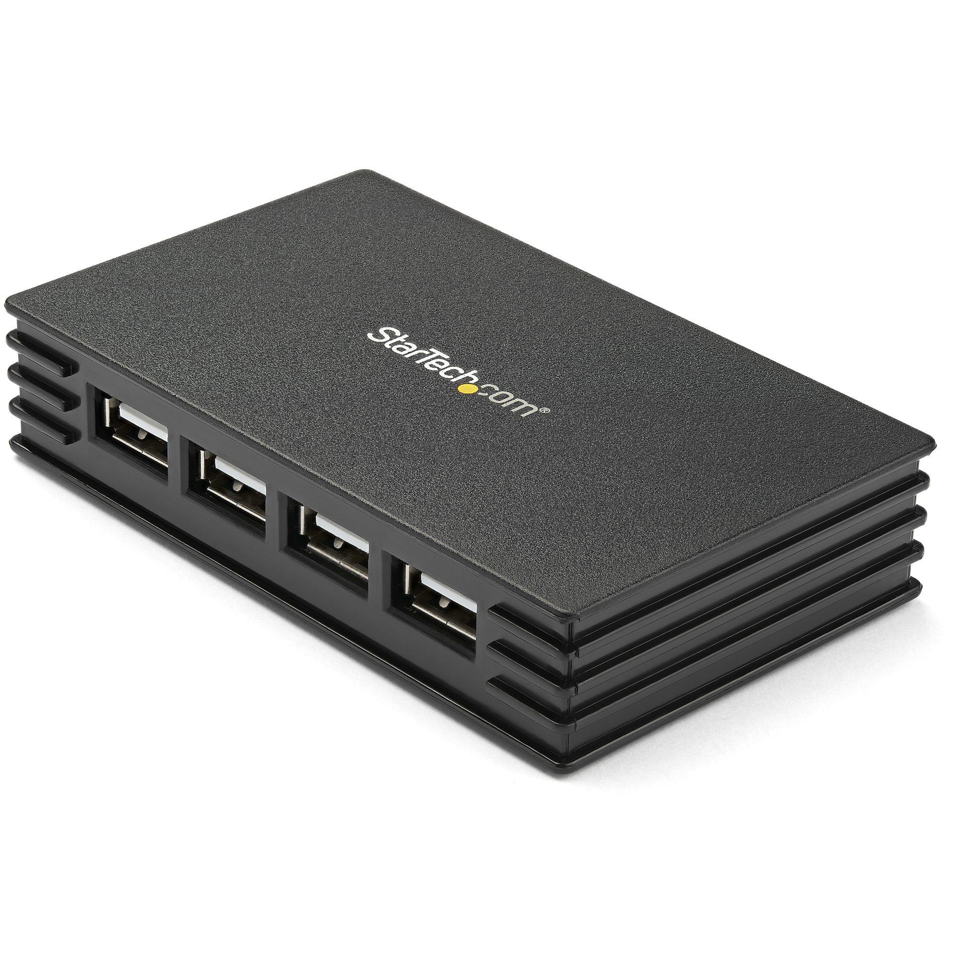 StarTech.com ST4202USBGB hub di interfaccia USB 2.0 Type-B 480 Mbit/s Nero (4 Port Black USB 2.0 Hub)