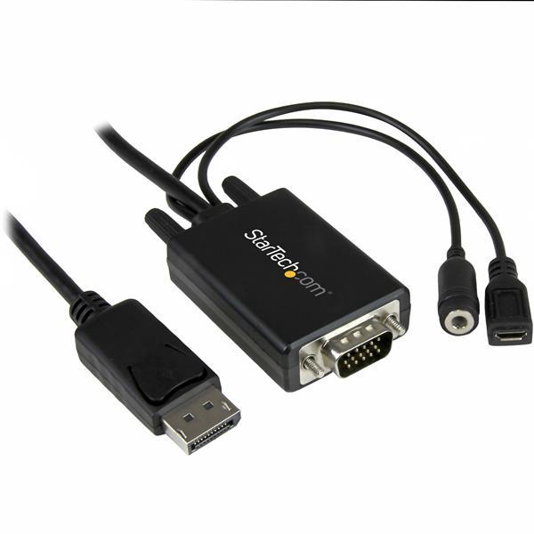 StarTech.com Cavo Adattatore DisplayPort a VGA - Convertitore DP a VGA con audio - 1920 x 1200 da 2m