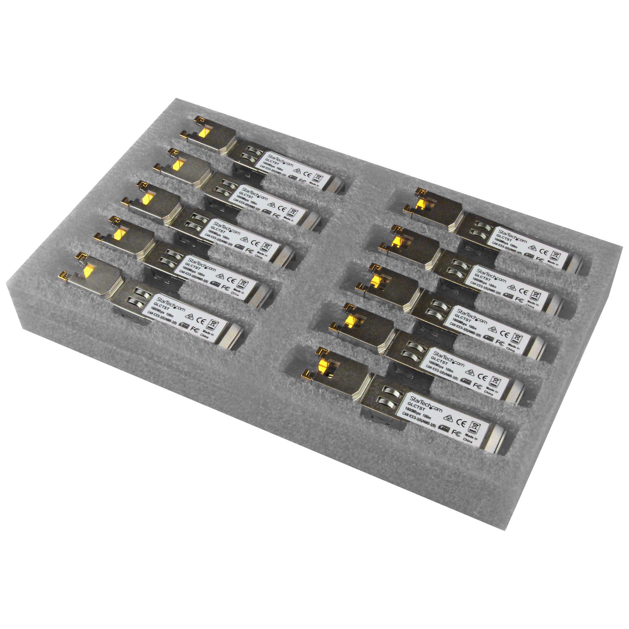 StarTech.com Cisco GLC-T Compatibile Ricetrasmettitore SFP - 1000BASE-T - 10 unit (10 PACK GIGABIT RJ45 COPPER S - FP MODULES