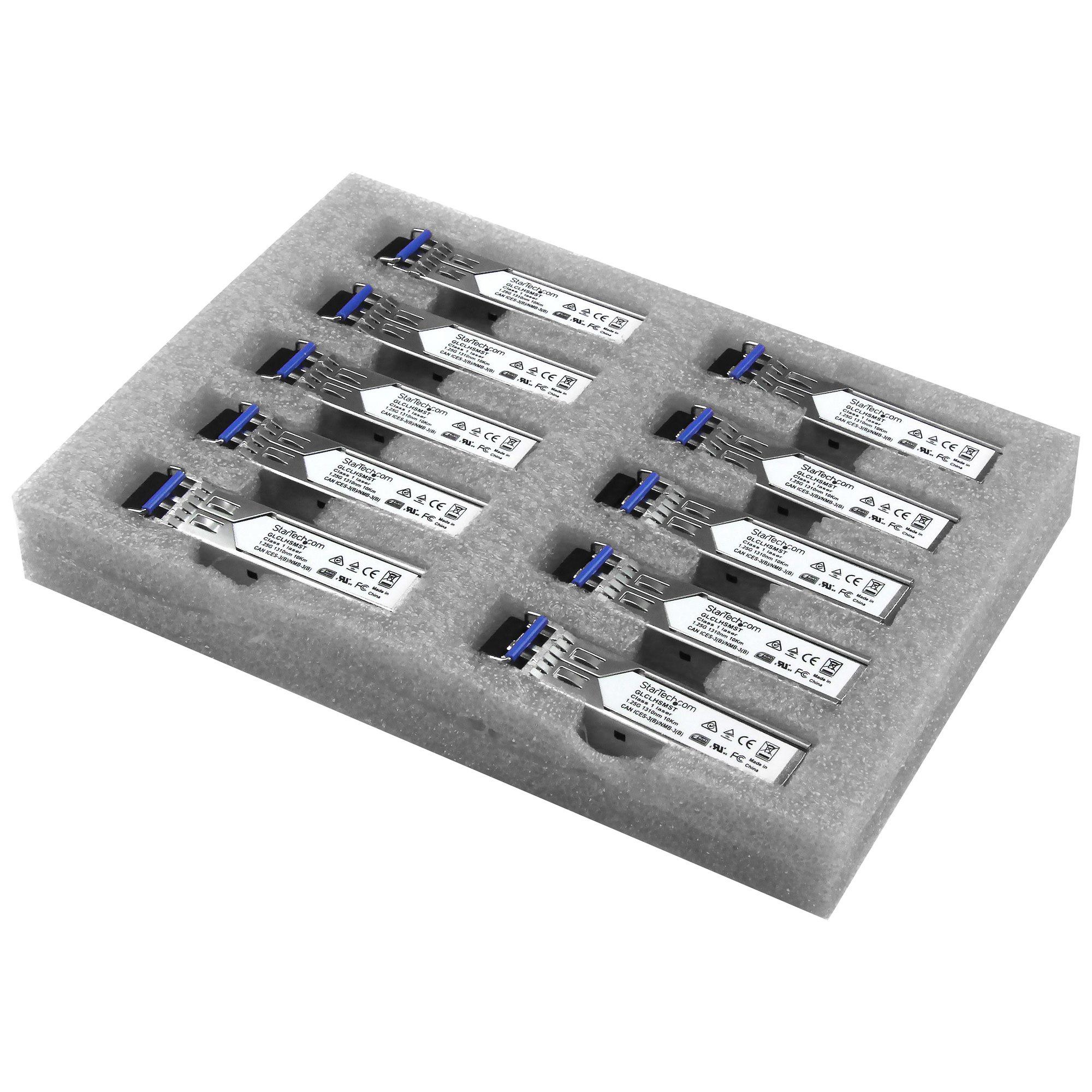 StarTech.com Cisco GLC-LH-SM Compatibile Ricetrasmettitore SFP - 1000BASE-LX/LH - 10 unit (GIGABIT FIBER SFP 10 PACK - CISCO G