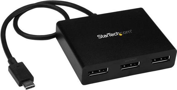 StarTech.com Adattatore USB-C a DisplayPort a 3 porte MST hub USB Type-C a 3x DisplayPort 1.2 triplo estensore/splitter DP 1080