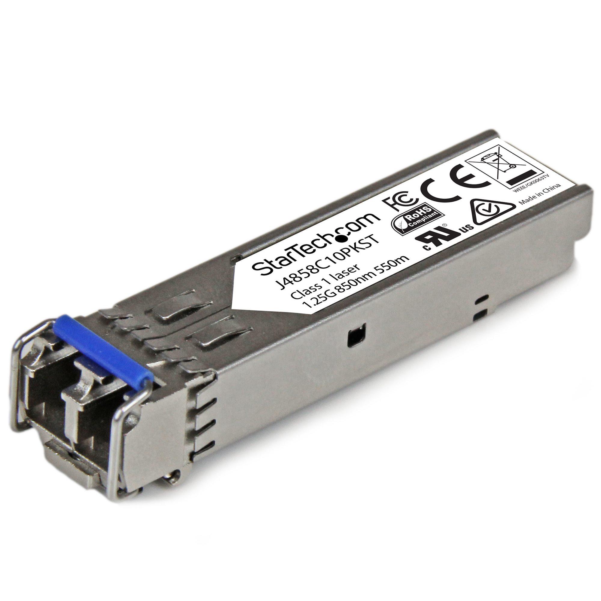 StarTech.com HPE J4859C Compatibile Ricetrasmettitore SFP - 1000BASE-LX - 10 unit (1G Fiber SFP Module SM/MM LC W/DDM)