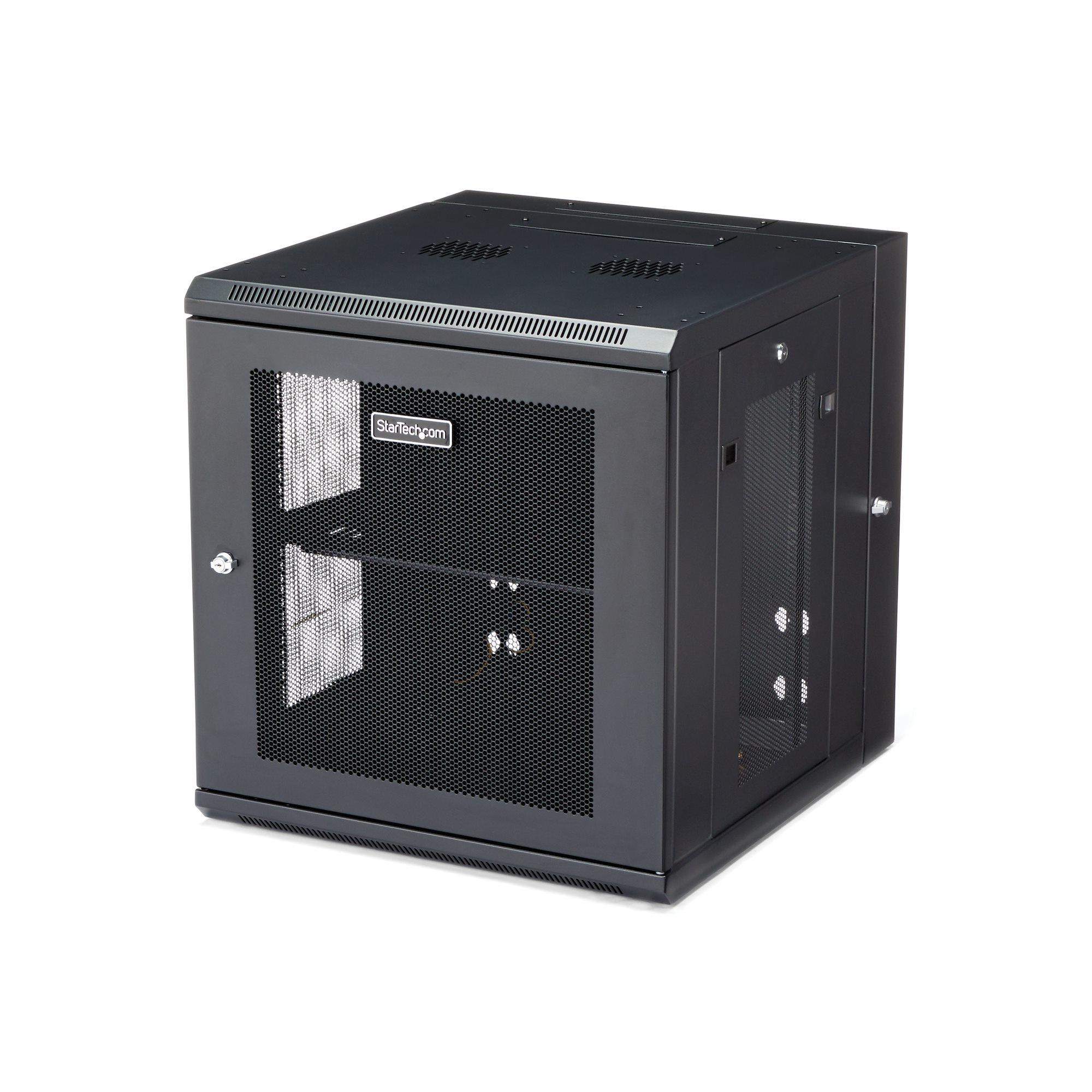 StarTech.com RK1224WALHM rack 12U Da parete Nero (StarTech.com Armadio per Server Rack Montabile a Parete 12U - Armadio a Cerni