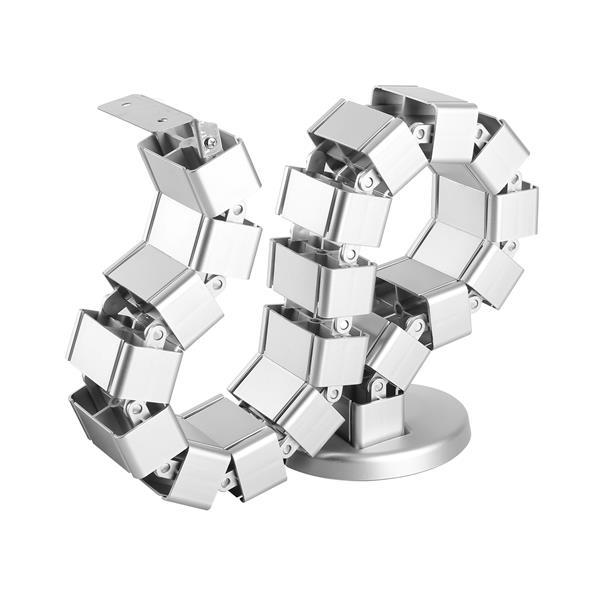 StarTech.com Sistema Gestione Cavi - Canalina a 4 Canali Regolabile e Flessibile con Base Appesantita (CABLE MANAGEMENT SPINE-C