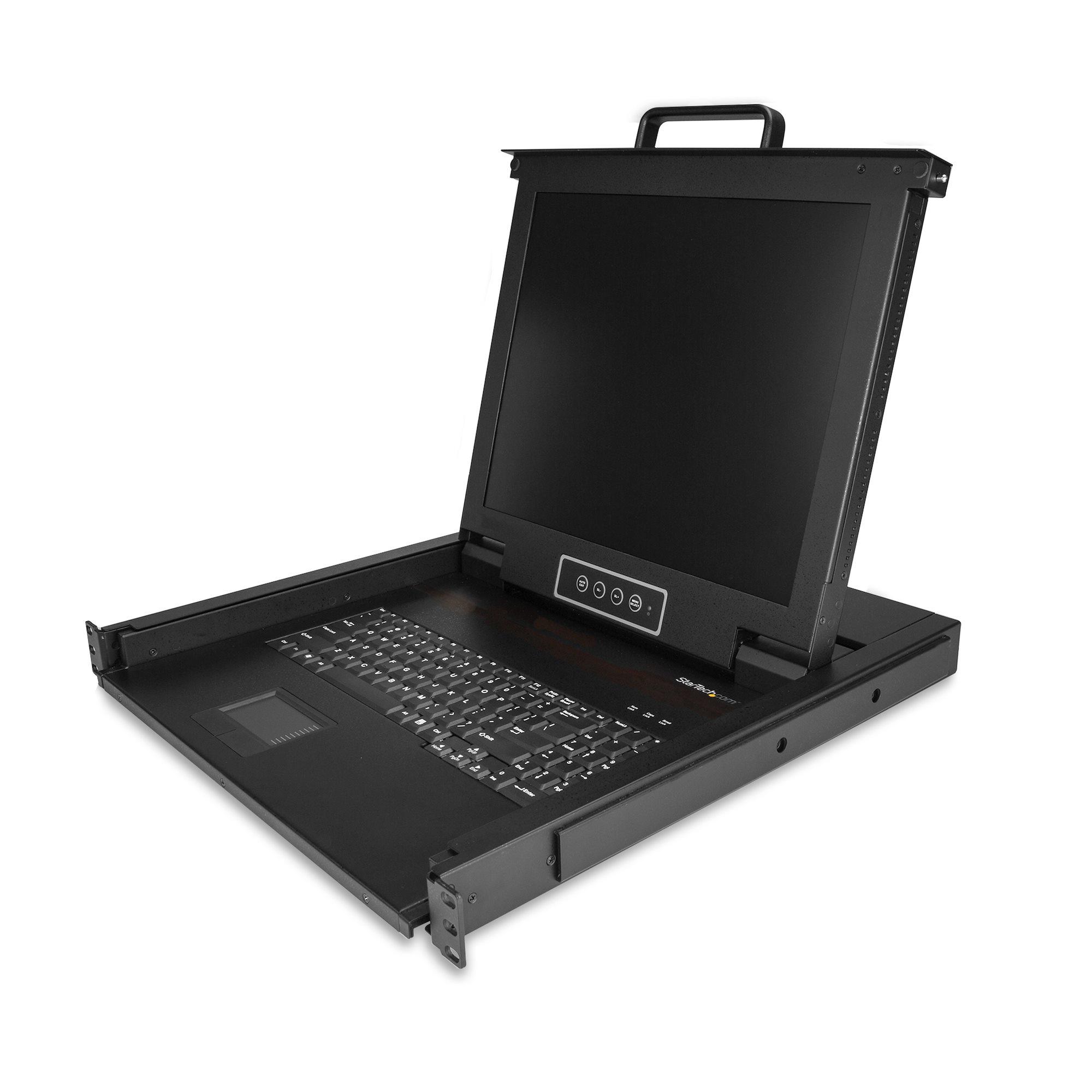 StarTech.com Console KVM per Armadio Rack - Monitor LCD 17 - KVM Switch VGA a 1 porta - Montabile a Rack - Cassetto KVM univers
