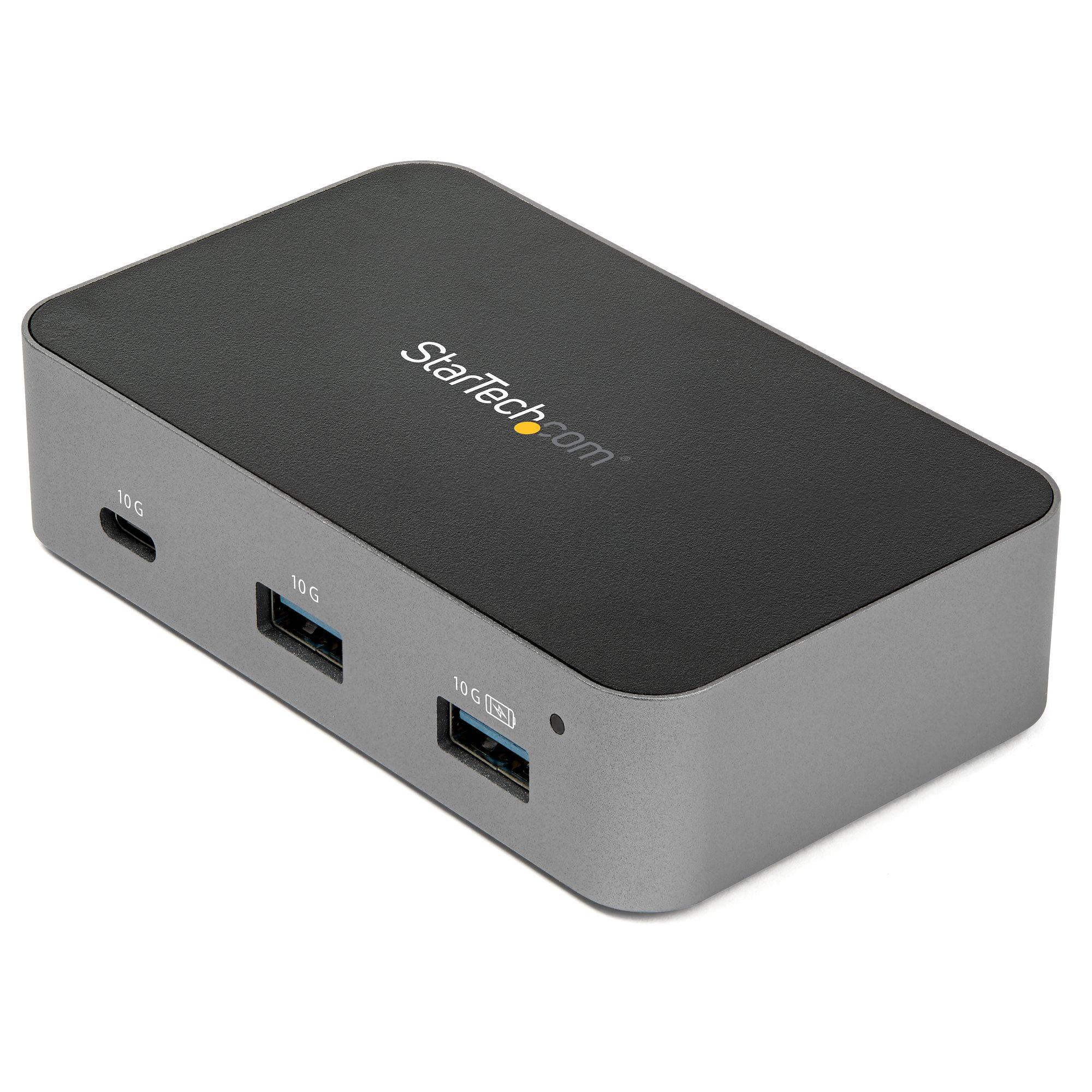 StarTech.com Hub USB-C a 3 porte con porta LAN - USB 3.2 Gen 2 10Gbps - 2 USB-A e 1 USB-C - Alimentato (USB-C Hub - 2A/1C - GbE