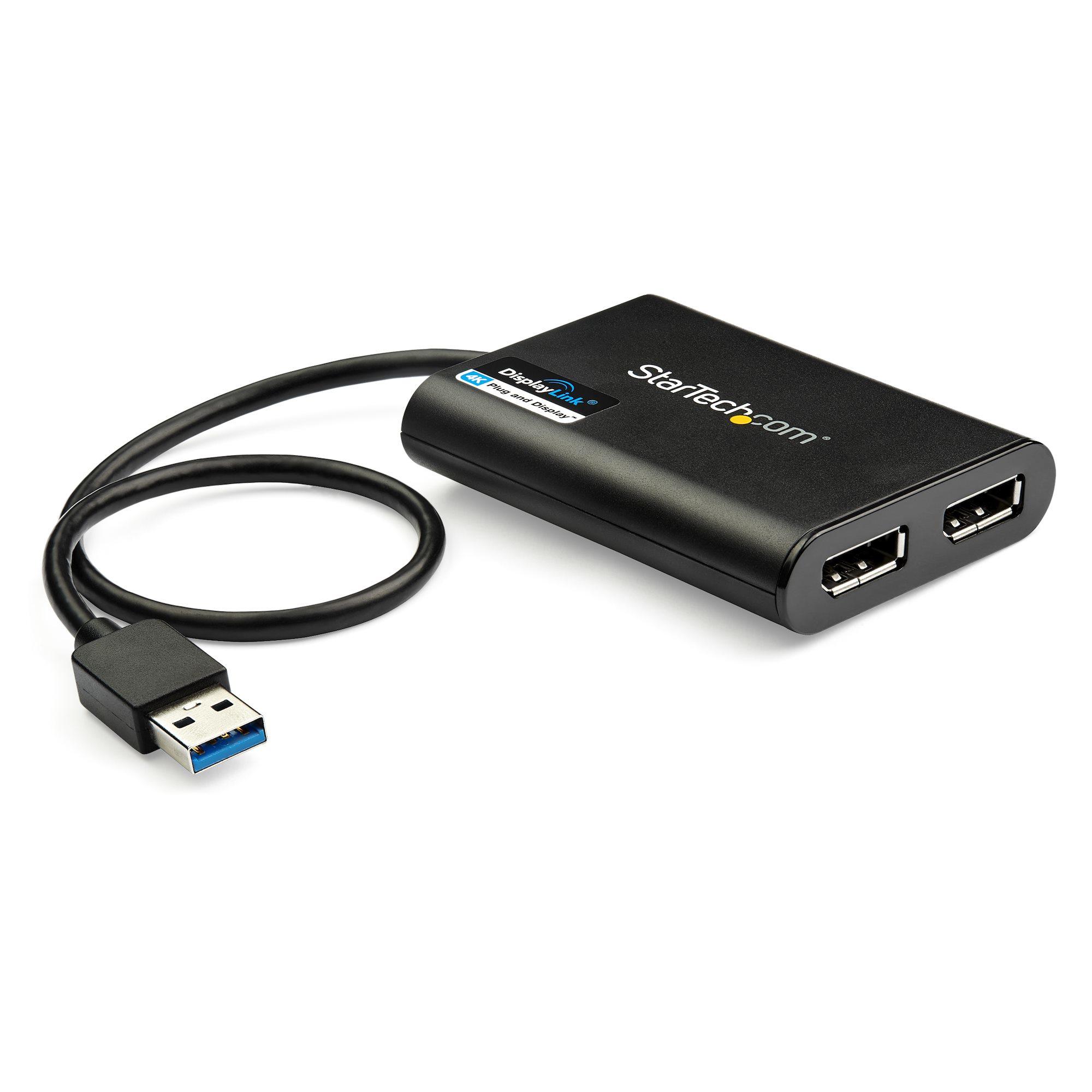 ADATTATORE USB A DUE DISPLAYPOR