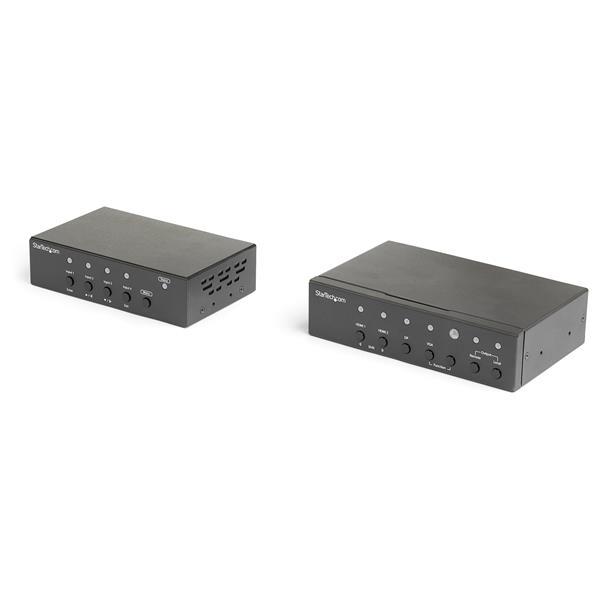 StarTech.com Kit Extender Multi-Input HDBaseT con Switch Incorporato e Scaler Video (HDMI AND VGA OVER CAT6 -HDBASET - DP VGA A