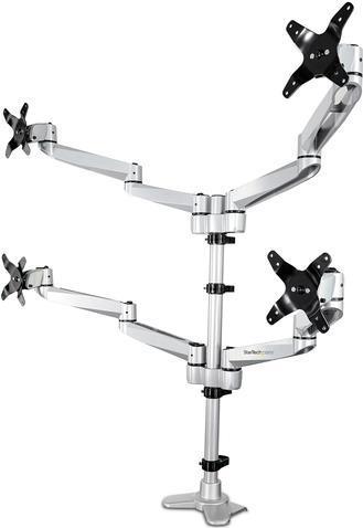StarTech.com Supporto per 4 monitor - Completamente articolabile - Premium (Monitor Mount - Quad Monitor Desk Mount)