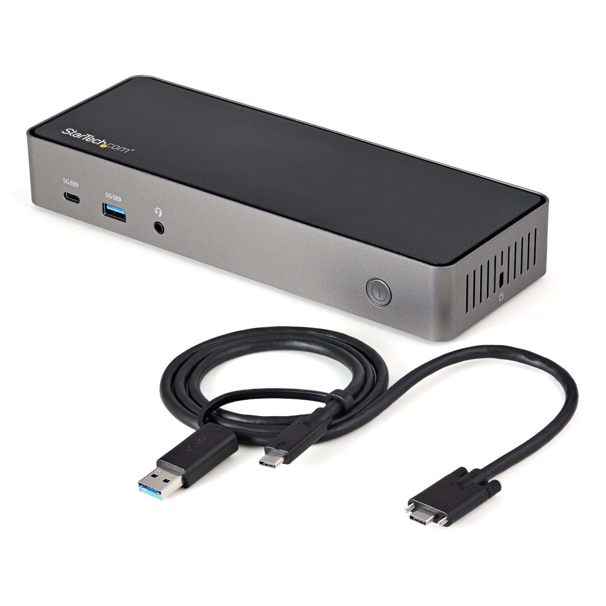 StarTech.com USB-C e USB-A Dock - Docking station universale triplo monitor DisplayPort e HDMI 4K 60Hz - 85W Power Delivery Hub