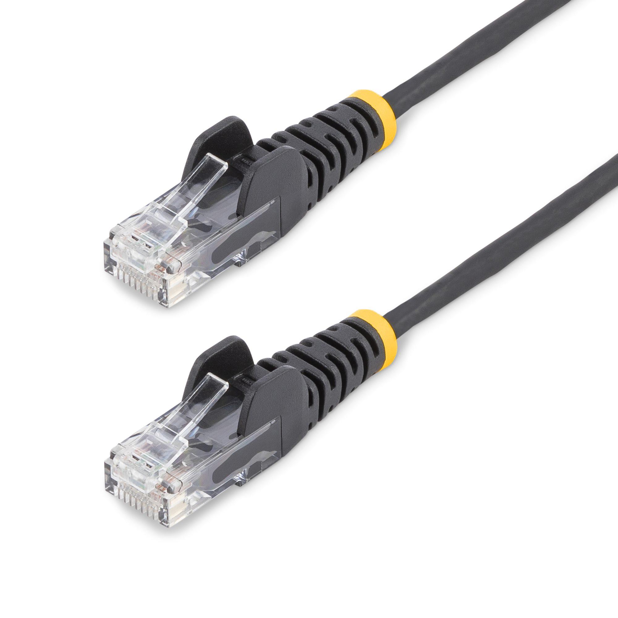 StarTech.com N6PAT150CMBKS cavo di rete Nero 15 m Cat6 U/UTP UTP (Cable - Black Slim CAT6 Patch Cord 1.5m)
