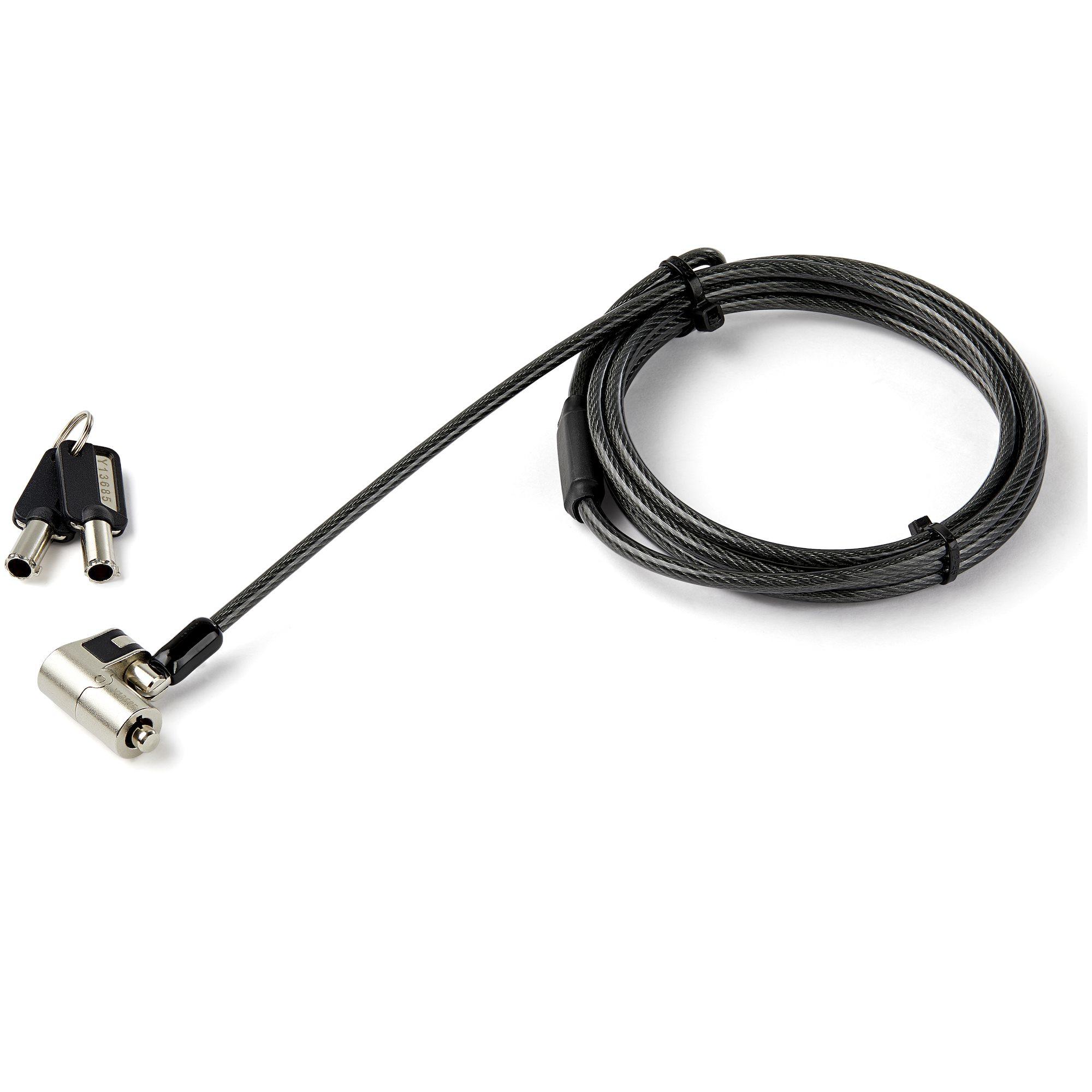 StarTech.com Cavo di sicurezza per laptop con chiave - Per K-Slot Nano and Wedge Slot - 2m (2 M 6.6 FT. LAPTOP CABLE LOCK - KEY