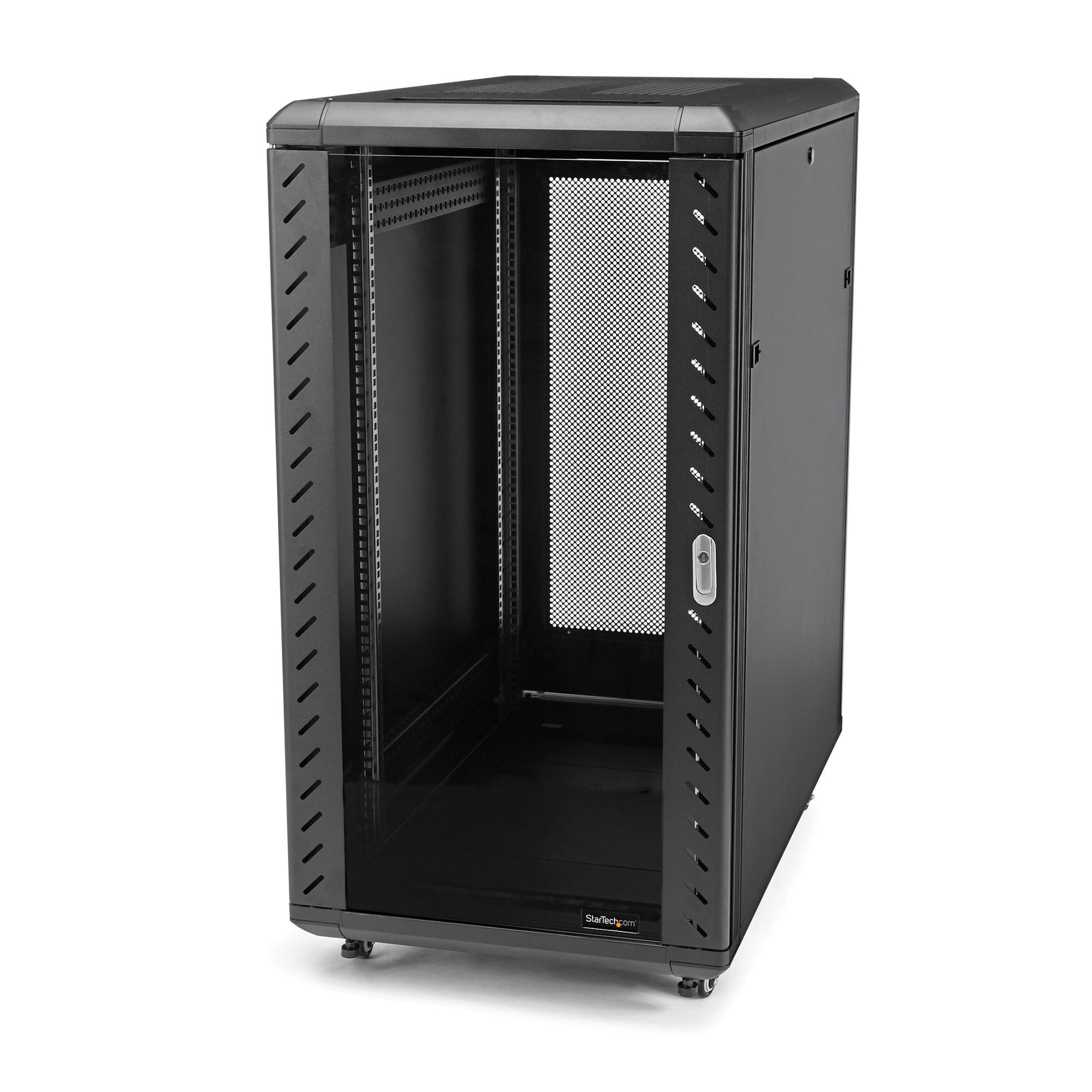 StarTech.com Armadio Server Rack 18U - Include ruote e piedini di livellamento - Profondit fino a 32 812cm (Rack - Server Cabi