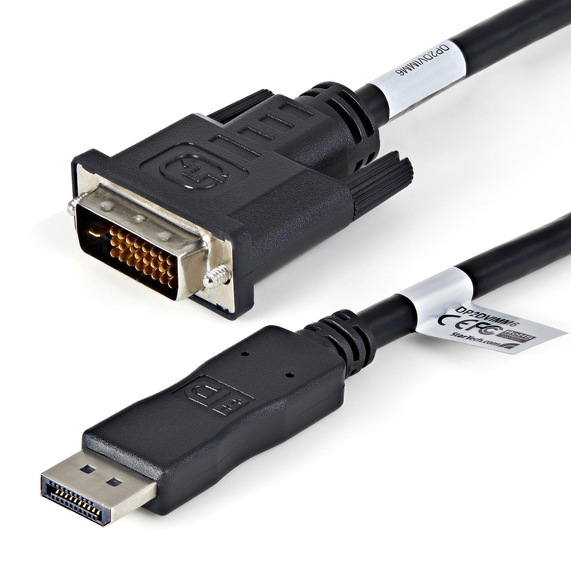 StarTech.com Cavo DisplayPort a DVI da 1,8 m - 1920x1200 - M/M - Confezione da 10 unitÃƒÆ’Ã‚Â  (6FT DP TO DVI CABLE -