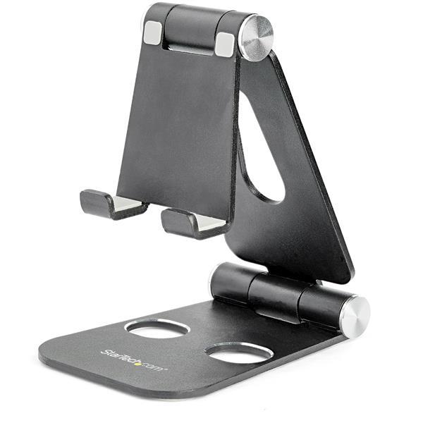 StarTech.com Supporto universale regolabile per smartphone e tablet - Ripiegabile - Nero (PHONE AND TABLET STAND MOBILE - SMART