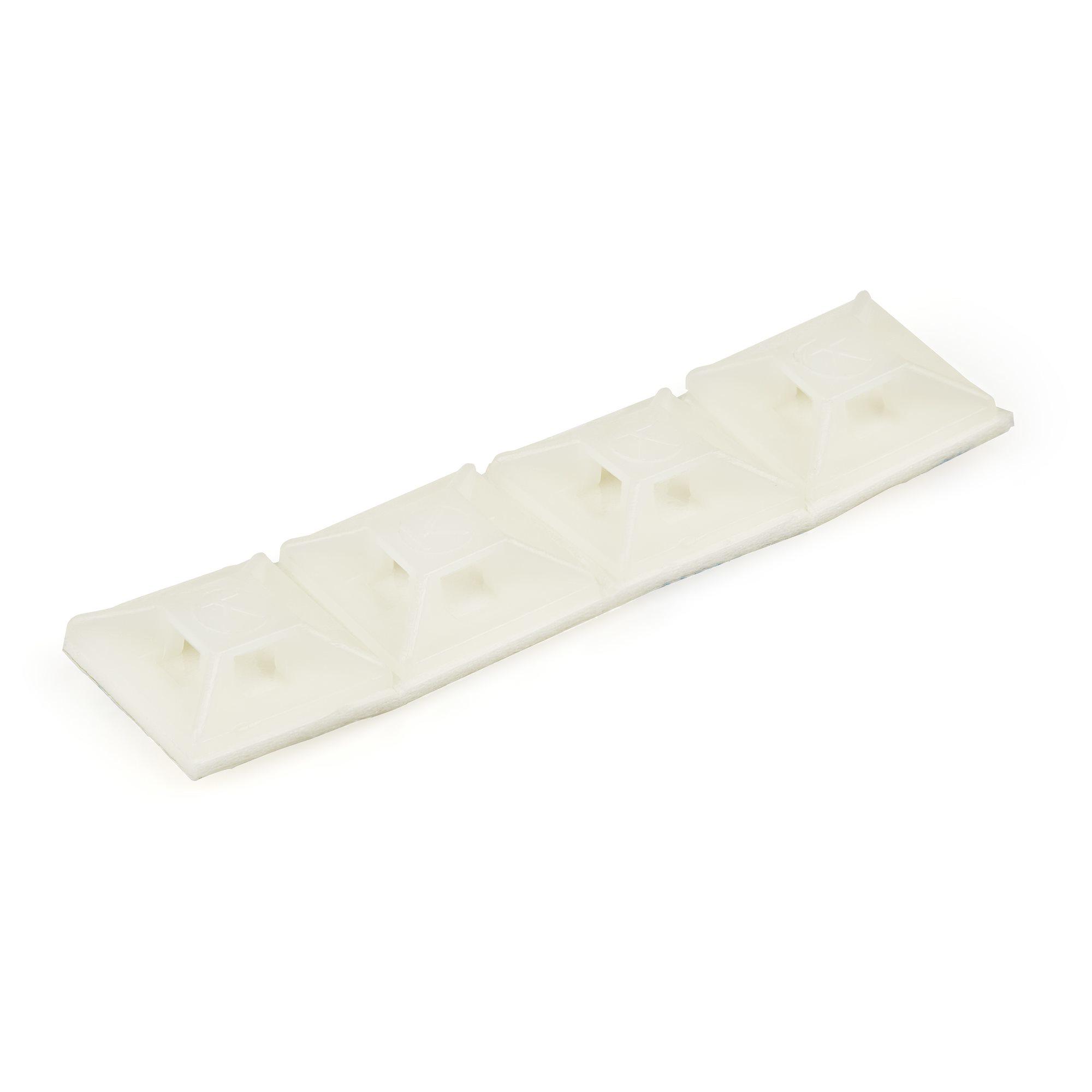 StarTech.com CBMCTM1 supporto per fascette Bianco Nylon 100 pz (100 PACK OF SELF-ADHESIVE CABLE - TIE MOUNTS SMALL)