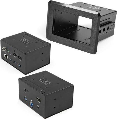 StarTech.com Docking station da tavolo 4K e scatola di connettivit - Host USB-C o USB-A HDMI 4xUSB 60W USB-C PD RJ45 (CONFEREN