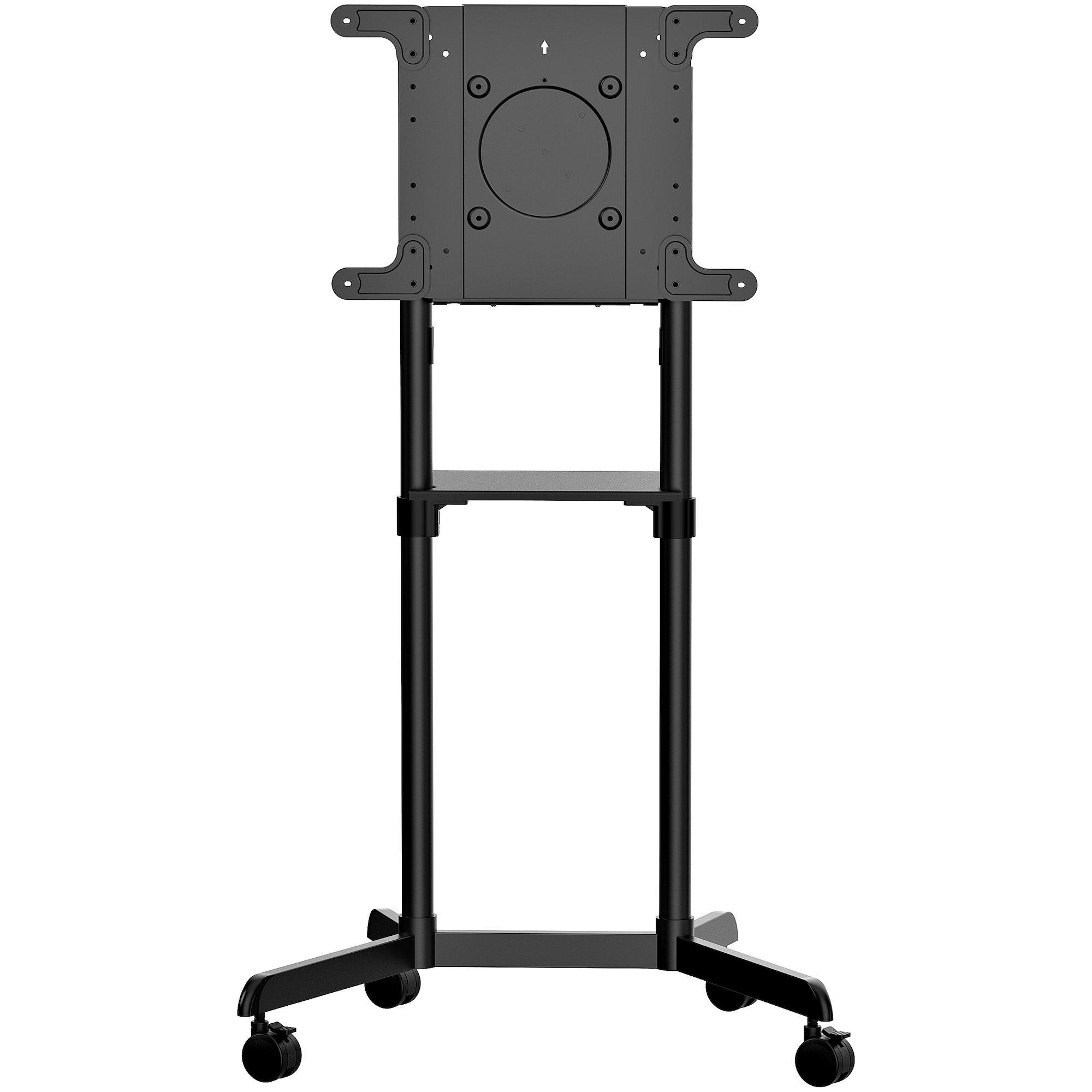 StarTech.com Carrello porta TV con ruote - Supporto TV portatile per schermi VESA da 37-70 70 kg - Supporto TV con ripiano e sc