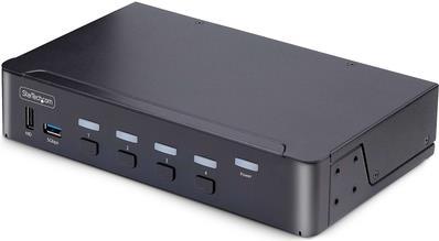 StarTech.com KVM Switch DisplayPort a 4 porte 8K 60Hz / 4K 144Hz Display singolo DP 1.4 2x USB 3.0 4x USB 2.0 HID Commutazione