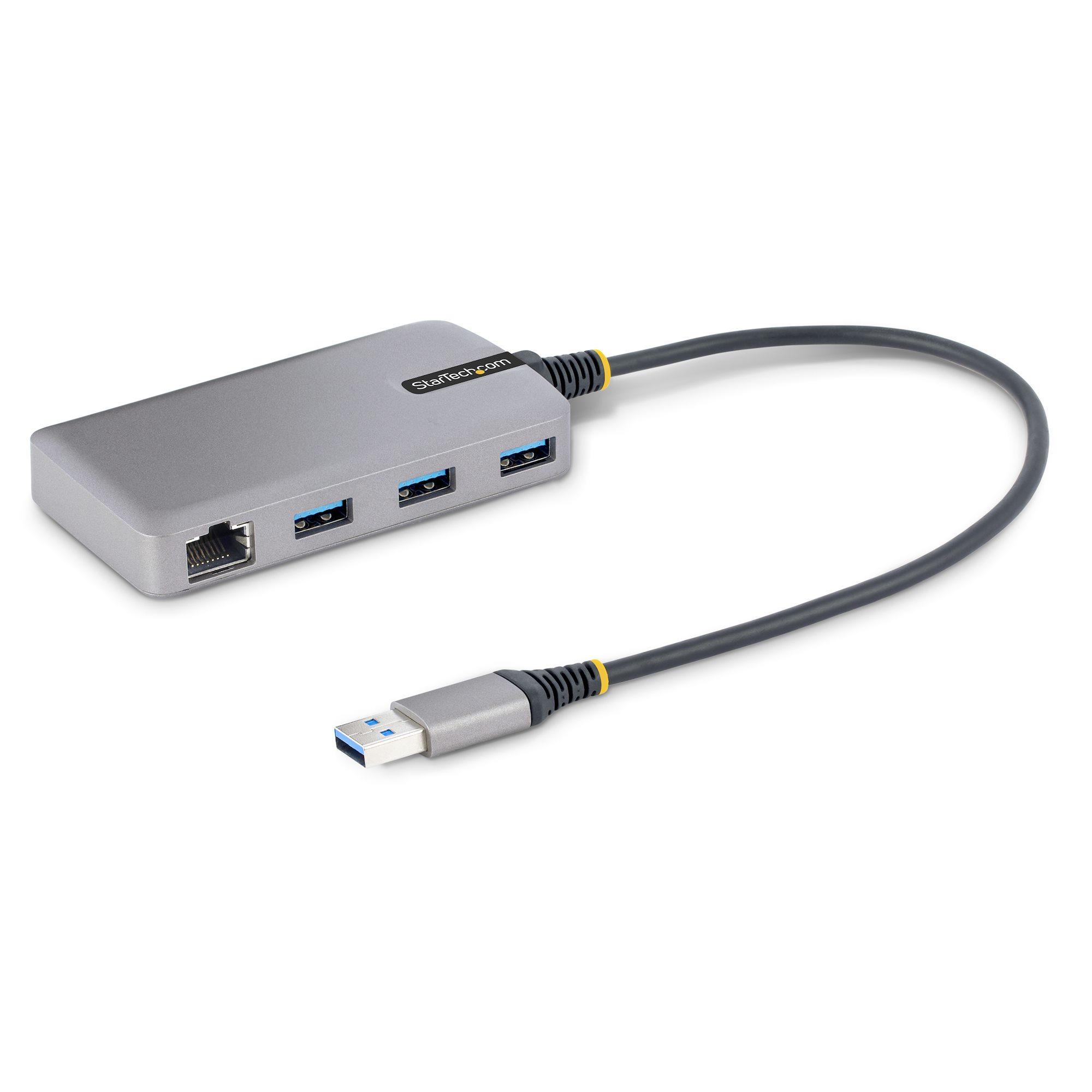 HUB USB CON ETHERNET A 3 PORTE